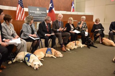 CBSNewsTexas's tweet photo. Dogs In Courthouse Bill Passes US Senate https://t.co/A20VBICbOx (courtesy: U.S. Sen. John Cornyn's Office) https://t.co/Kt7XC5nQsI