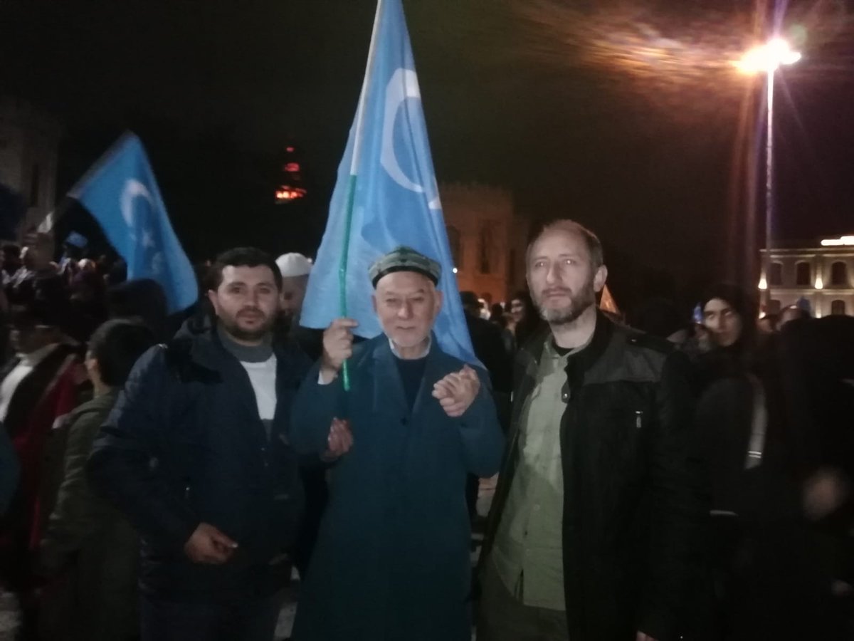 Doğu türkistan destek mitingi.