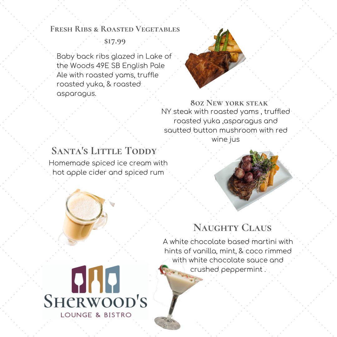 Cocktail menu &amp; specials of the week!