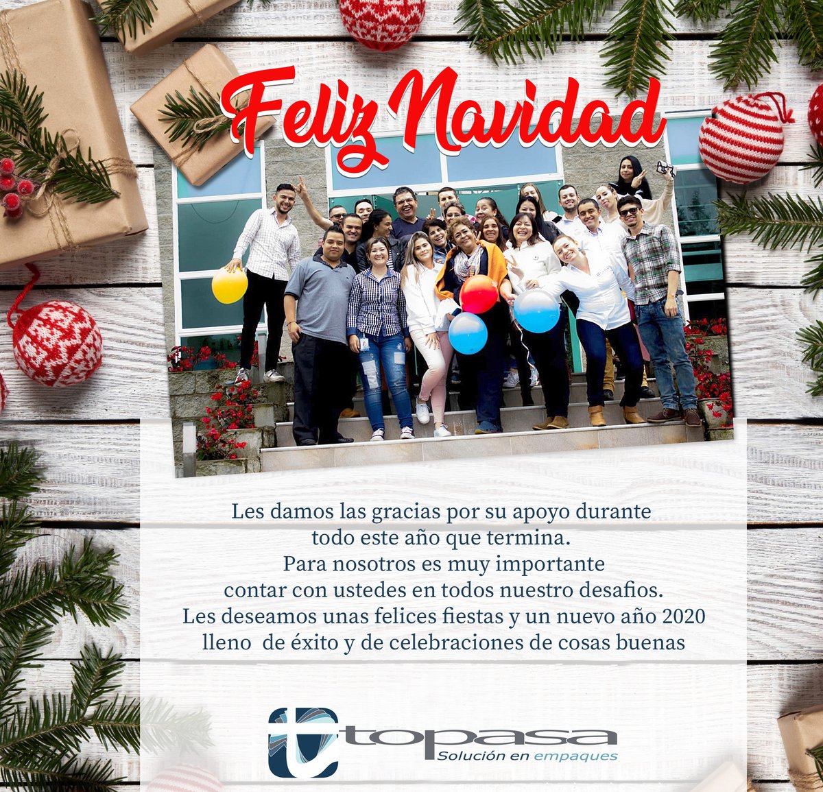 TopasaSA's tweet photo. #FelizNavidad A todos ustedes, muchas gracias por el apoyo en este año que finaliza. Nuestros mejores deseos para el 2020 #Topasa #etiquetas #impresiondigital #calidad https://t.co/IPdVjzGzUi