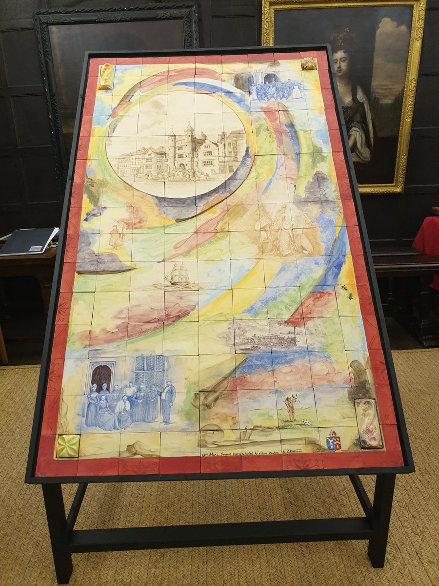 abbots400th's tweet photo. Talented pupils from @gabbot_news and @WVCSecondary worked with Liliana Montoya &amp; Carlos España of #AlunaCeramics to create our 400th Anniversary tiles; a lovely way to honour our founder the late #ArchbishopGeorgeAbbot. The tiled panels will be displayed in Guildford in 2020. https://t.co/rRLBN7v528