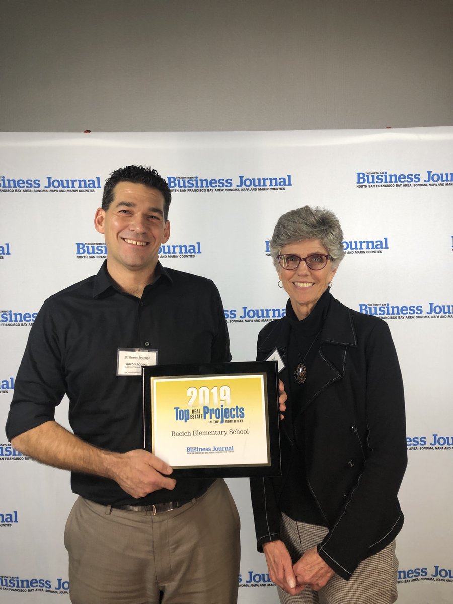 QKArchitects's tweet photo. QKA's Bacich Elementary project wins Top Real Estate Projects in the North Bay Awards for 2019! We had a great time celebrating this exciting news with Kentfield School District: https://t.co/Ta23JdWnxu via @NBBJ https://t.co/1rHW64Ic4u