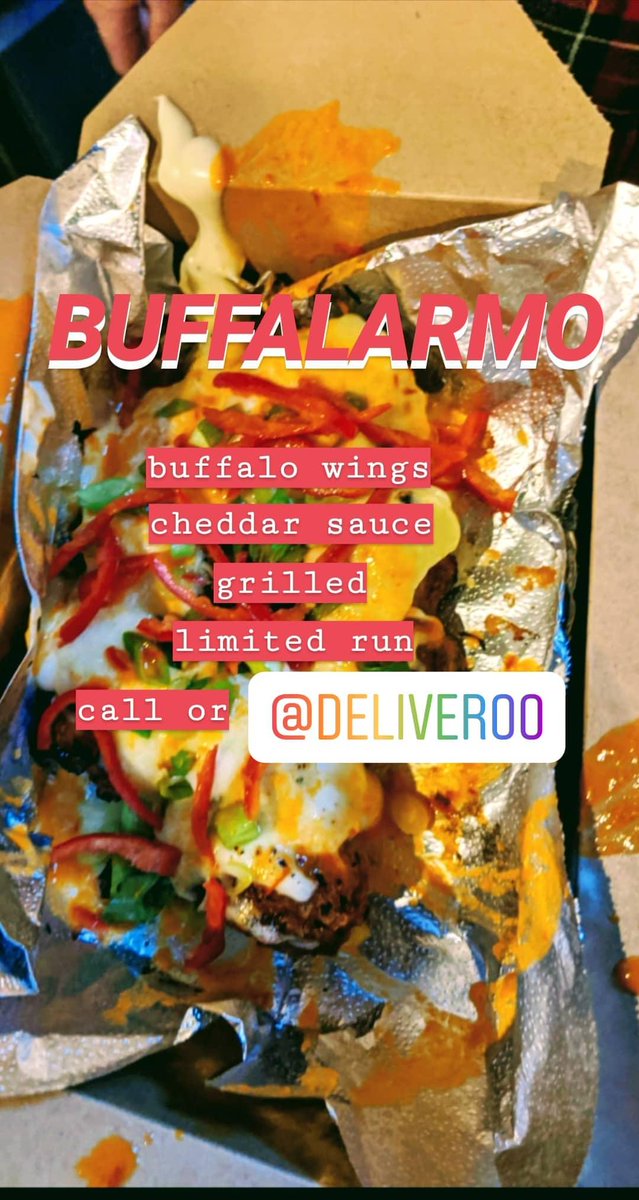 BUFFALARMO!!! Limited run <a href="/sauceshop/">Sauce Shop</a> buffalo Wings given the parmo treatment. We weren't sure about chicken n cheese but God it works....**THIS WILL CAUSE WEIGHT GAIN** call or <a href="/Deliveroo/">Deliveroo</a> for orders. 

LIMITED RUN - WHEN IT'S GONE IT'S GONE