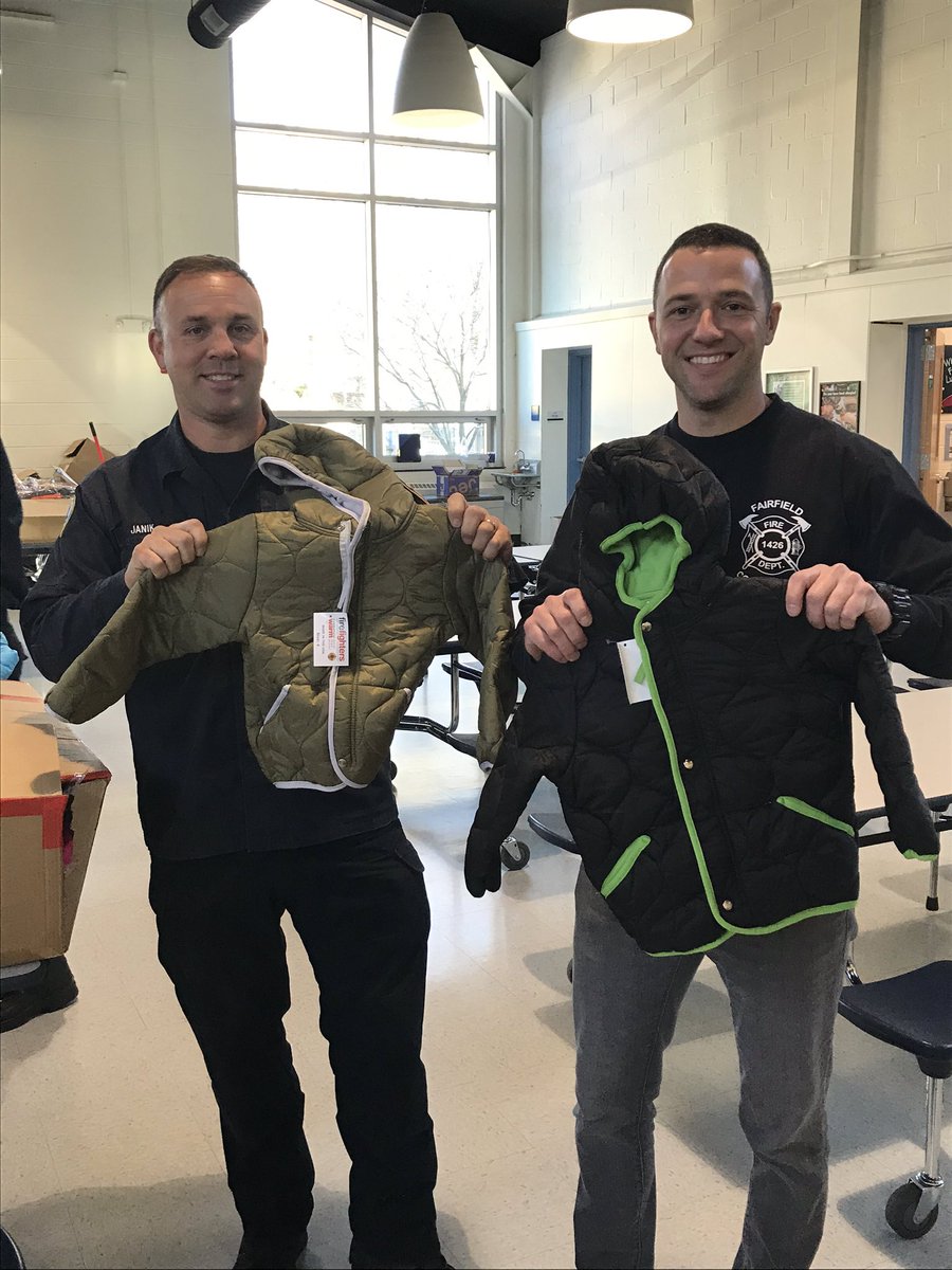 Fairfield’s Bravest delivered The gift of warmth to nearly 100 of Fairfield’s children who needed it most today. <a href="/FFOperationWarm/">FF Operation Warm</a> <a href="/earldavidreed/">Earl David Reed</a> <a href="/fffcf1426/">FFFCF</a> @IAFFNewsDesk #thegiftofwarmth