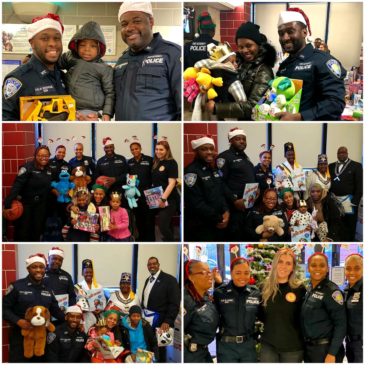 PAPD911's tweet photo. The #PAPD BiState Coalition & the PAPD Marine Corps Assn. gave away toys to children in Harlem Hospital. This wonderful Christmas event was coordinated by Community Leader Alicia Barksdale.
#PAPDBISTATECOALITION #PAPDPROTECTSNYNJ #PAPBA #PAPDMCA https://t.co/8QRdJxKy6U