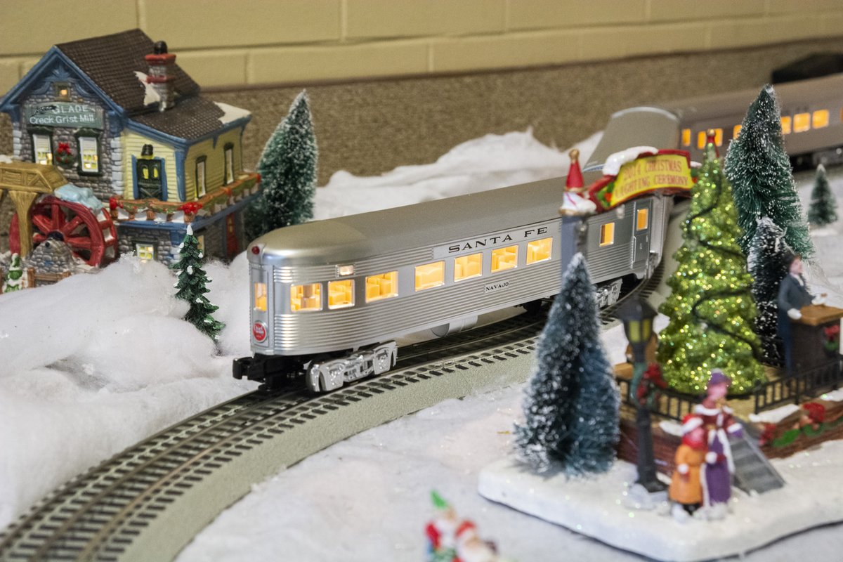 Our Christmas Tree is on display for the holidays alongside a Mercury-era spacesuit!