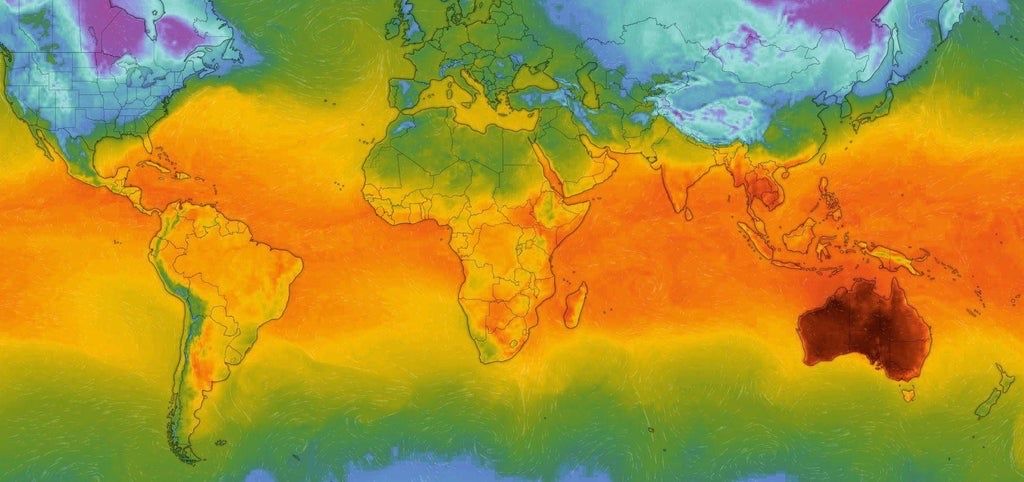 This is yesterday’s global temperature map. Australia is on fire. Literally on fire. I live in Melbourne and cycled home from work in 44.4 Celsius. Bushfire smoke everywhere, catastrophic air quality rating. Source: buff.ly/35JbIG1