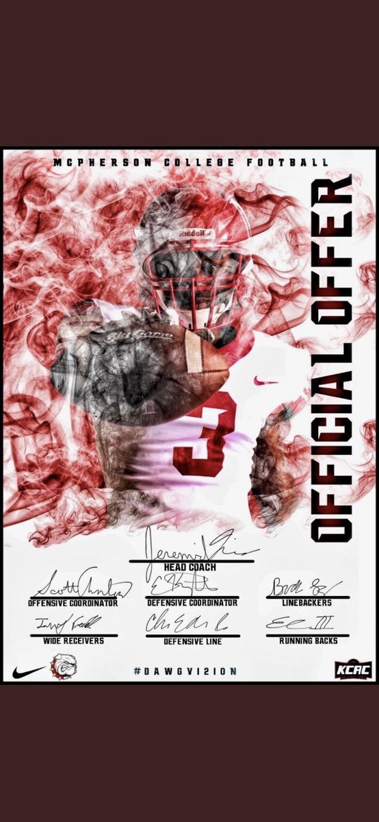Blessed to receive my first offer from McPherson College☝🏽 <a href="/Athletics_WNHS/">WNHS Athletics</a> @WNHS_FB_RC