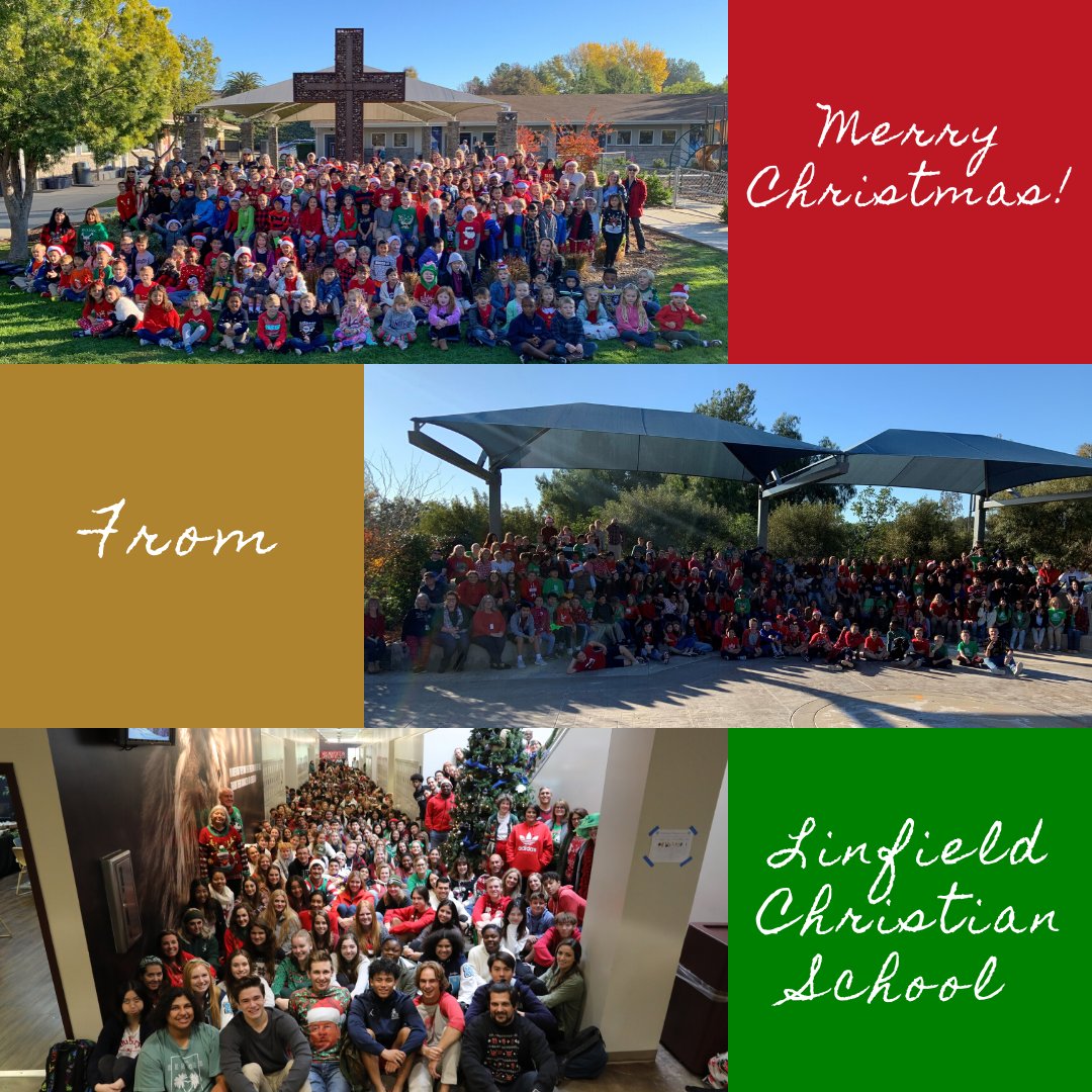 Merry Christmas from Linfield Christian School! 🎄🎁❤️⭐️