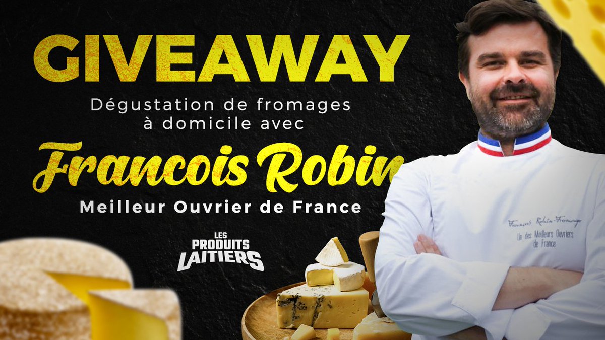 DomingoTV's tweet image. Grâce à @LesProLaitiers et #ToqueChef vous pouvez remporter une expérience INÉDITE ; une dégustation à domicile de fromages avec François Robin, Meilleur Ouvrier de France 🧀

RT + Follow pour participer la mif !