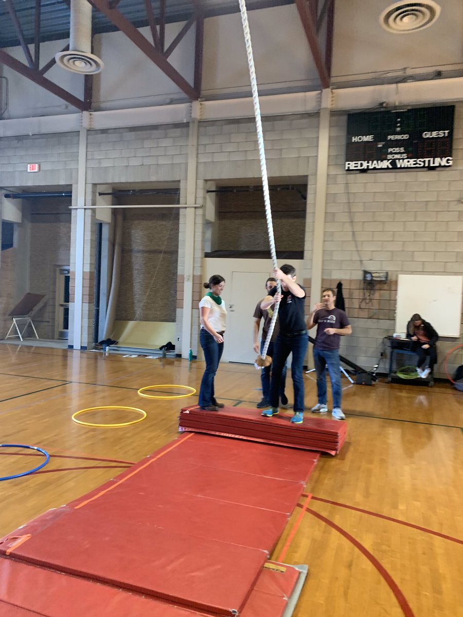 MrMillerCVU's tweet photo. Dispatches from wellness day: despite a valiant guest showing from @abuntcvu, the Snelling students trounced the teachers in our PE skills challenge. We’ll be back on it next year! https://t.co/mv8UubQSyZ