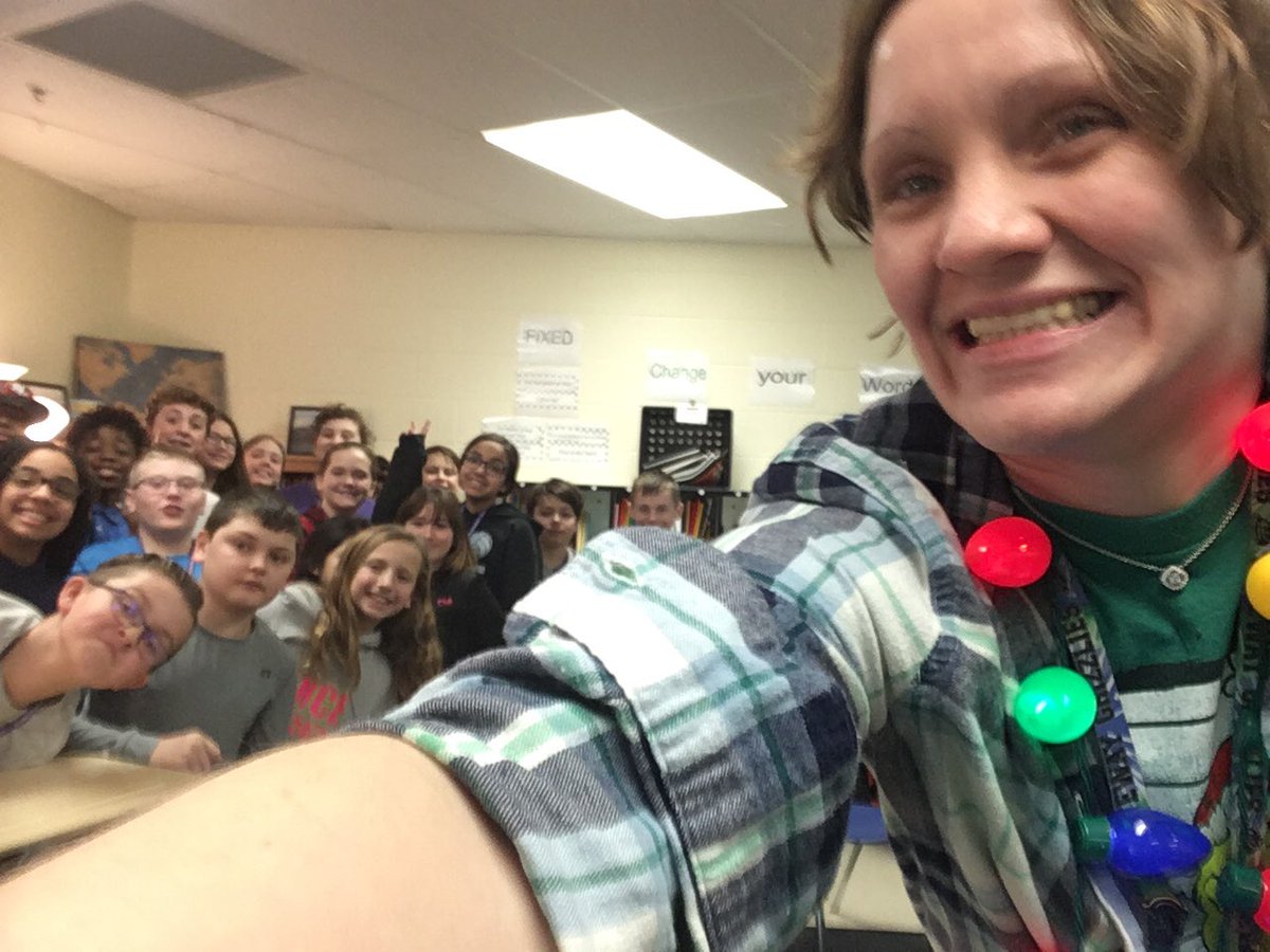globalorr's tweet photo. The students in #LegoUnity are awesome and deserve to do something fun over break. They worked hard this semester. Right before leaving for break, we tried to cram in for a selfie. I am looking forward to seeing these students in a few weeks. #GoGrizzliesNKC #StrongerTogether https://t.co/C1PBjlM0CA
