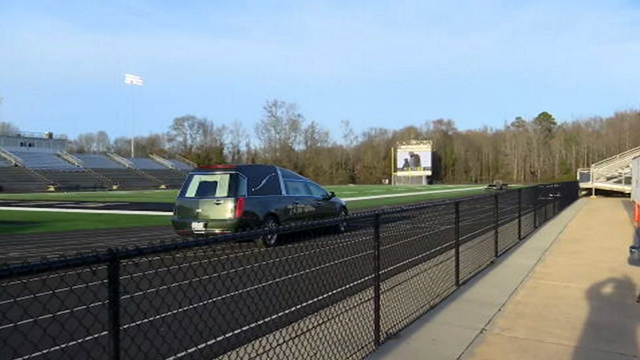 The TL Hanna football field was James "Radio" Kennedy's second home. Today he took his final lap around the field. ❤️You'll always be a Yellow Jacket, Radio.