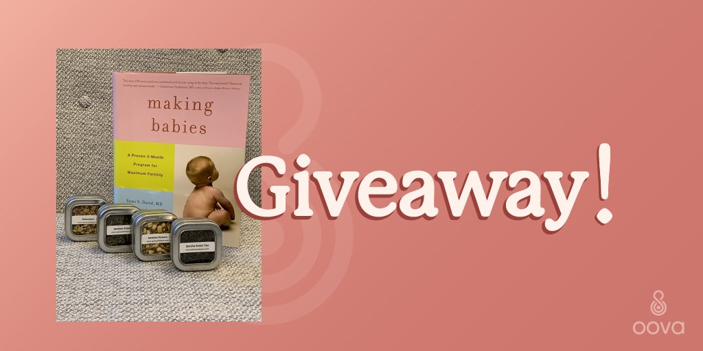 Oova | The Fertility Translator (@oovalife) on Twitter photo Win a copy of Making Babies, the brilliant book by <a href="/jillblakeway/">๐น๐๐๐ ๐ฑ๐๐๐๐๐ ๐๐ข</a> (founder of <a href="/yinova/">The Yinova Center</a>) that outlines a holistic program designed to help any woman get #pregnant, plus a set of OOVA cofounder <a href="/amydivaraniya/">Amy A. Divaraniya</a>'s favorite teas. ๐ต
#GiveawayAlert
(2/3) Win a copy of Making Babies, the brilliant book by <a href="/jillblakeway/">๐น๐๐๐ ๐ฑ๐๐๐๐๐ ๐๐ข</a> (founder of <a href="/yinova/">The Yinova Center</a>) that outlines a holistic program designed to help any woman get #pregnant, plus a set of OOVA cofounder <a href="/amydivaraniya/">Amy A. Divaraniya</a>'s favorite teas. ๐ต
#GiveawayAlert
(2/3)