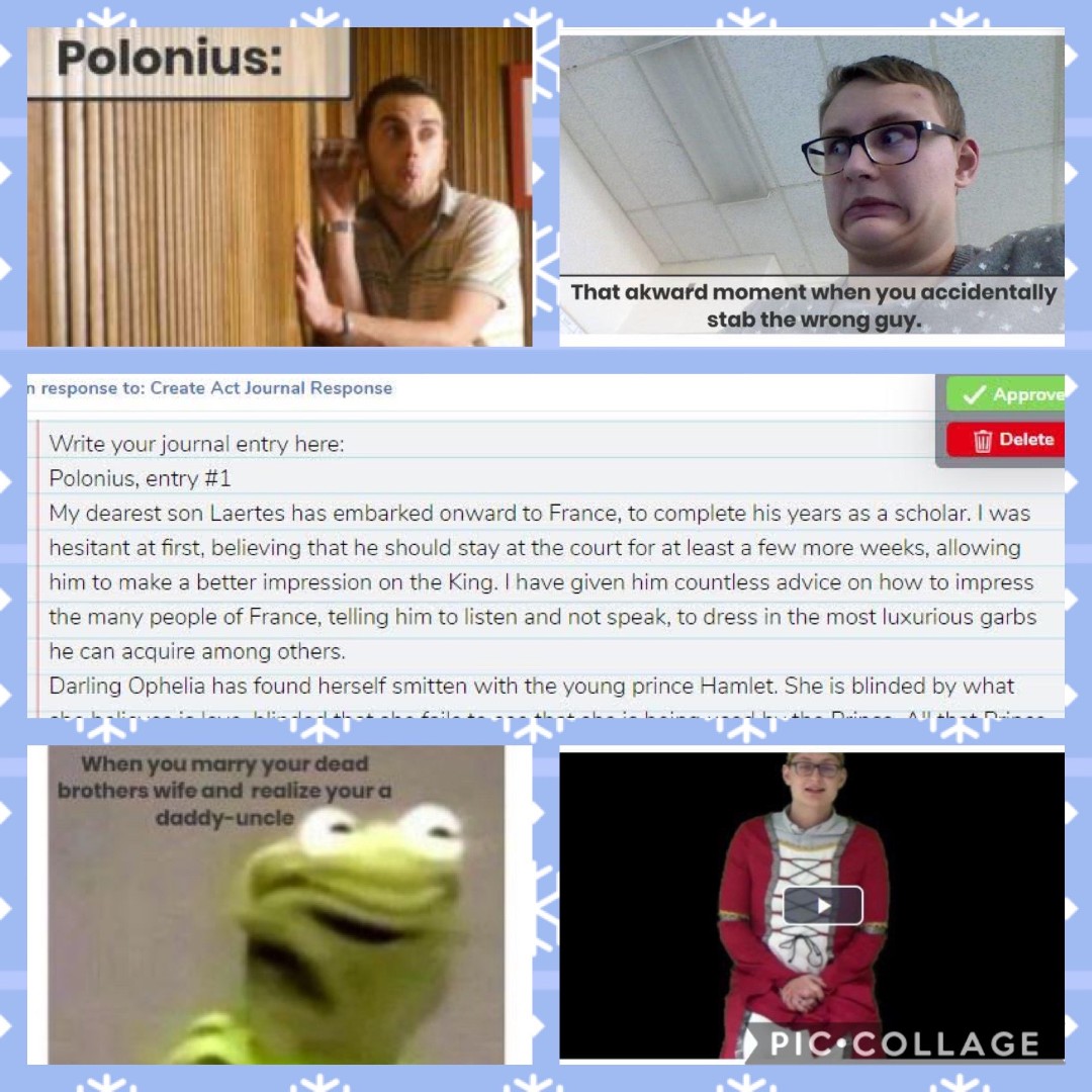Heather_Rentz's tweet photo. Mrs. S from J.R. Robson used @seesaw with her Grade 12 English class. The Ss created memes, video responses and written responses while they studied Hamlet. I wish I could share all the memes. They're hilarious! #BTPS28 #BeTechPositive https://t.co/g4HhPnLKsB