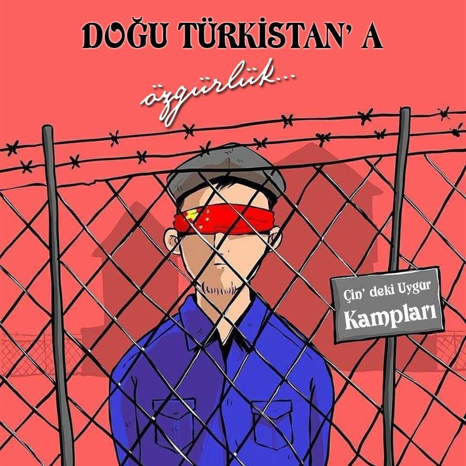 Uygur Türkleri Doğu Türkistan’da emsalsiz bir katliama maruz kalıyor.
Neden susuyorsun?

The Uighur Turks are subjected to a unique massacre.
Why are you silent?

#PersecutionInEastTurkestan