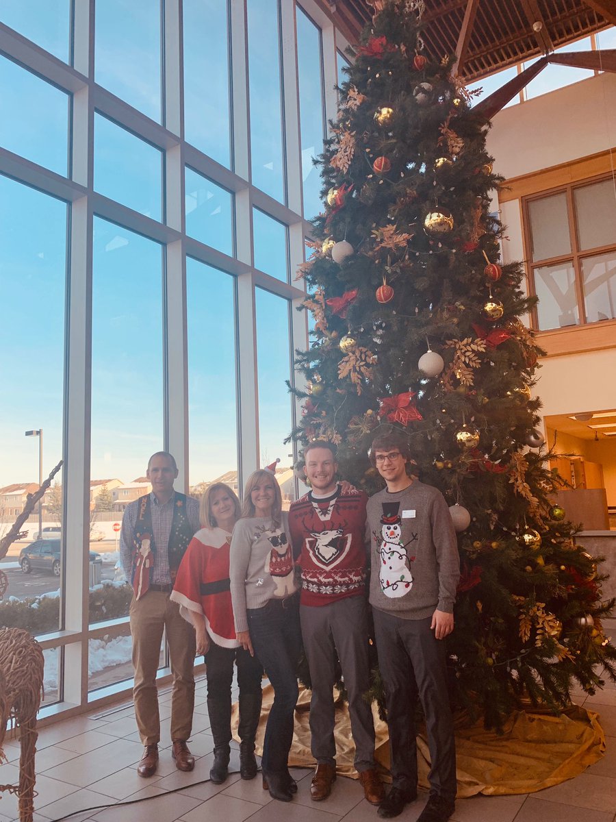 DougFeesh's tweet photo. A little branch 1 fun, Merry Christmas from ours to yours #MCUuglychristmassweaterday @MeridianCU https://t.co/fgMwajniId