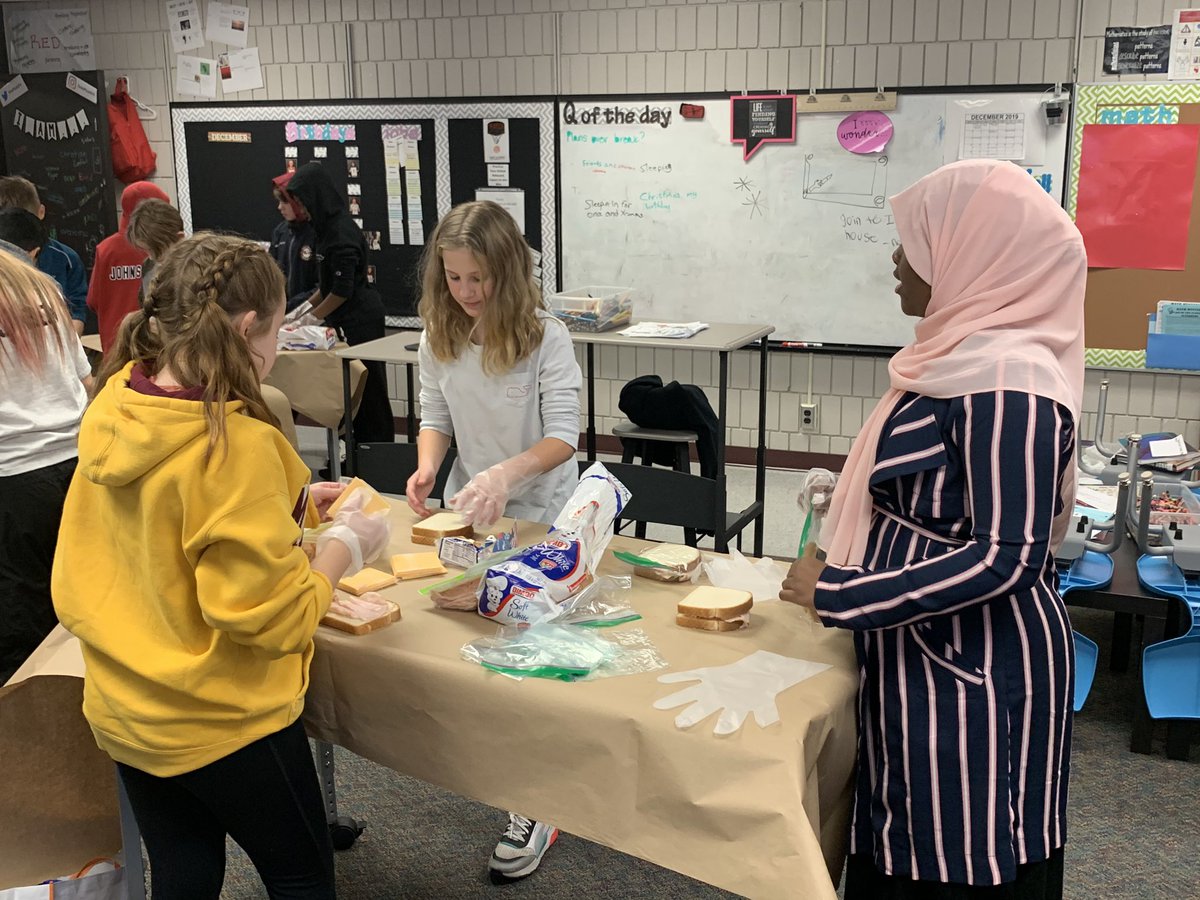 What an amazing Winter Celebration! Our 6th Graders spent time today making sandwiches for Minneapolis Recreation Development, Inc. and The Sandwich Man.  Such a cool experience and so great to give back! #serviceproject #giveback #wintercelebration #WeInspireEACH