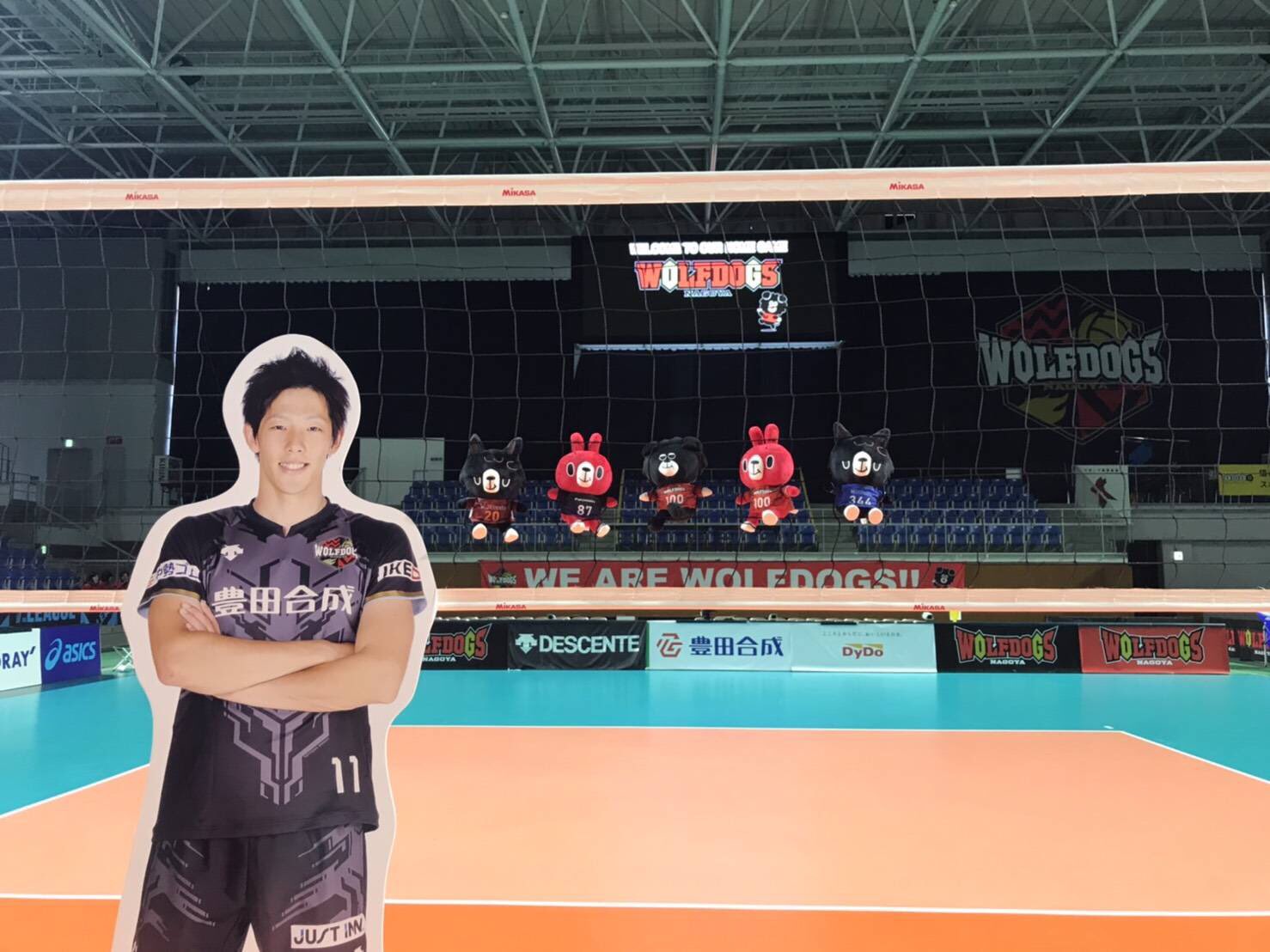 ブイリー ブイきち ウルフドッグス名古屋 Wolfdogs Nagoya 武田テバオーシャンアリーナ で でんでん ウルドくん ブイリー ブイきち と 写真が撮れちゃうよー みんな来てねー ネット大好き Vリーグ バレー T