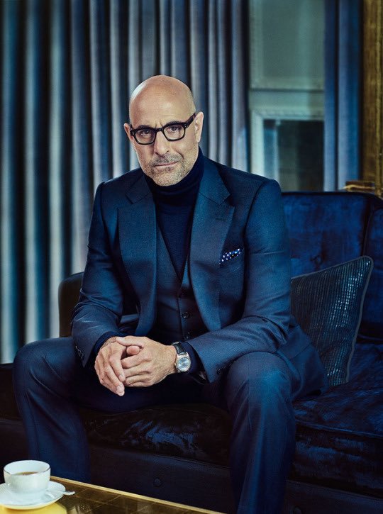 notcapnamerica's tweet photo. Folks, let’s talk about bald men.  

Who needs hair to be sexy?  

Not these guys.

I’ll start with:

Stanley Tucci https://t.co/mq9NaJfyGr