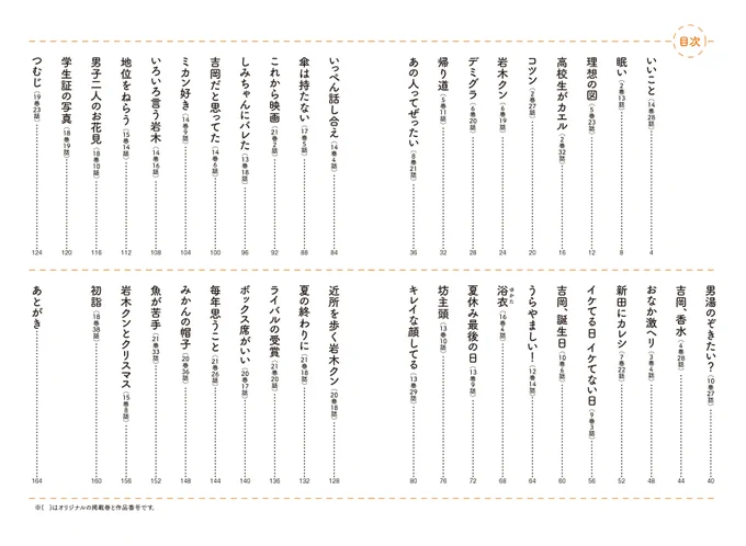 「あたしンちベスト②みかん青春編」の目次もお見せします!

みかんと岩木クンの、現時点での全てが入ってます!?

「あたしンちベスト②」も発売中!
 