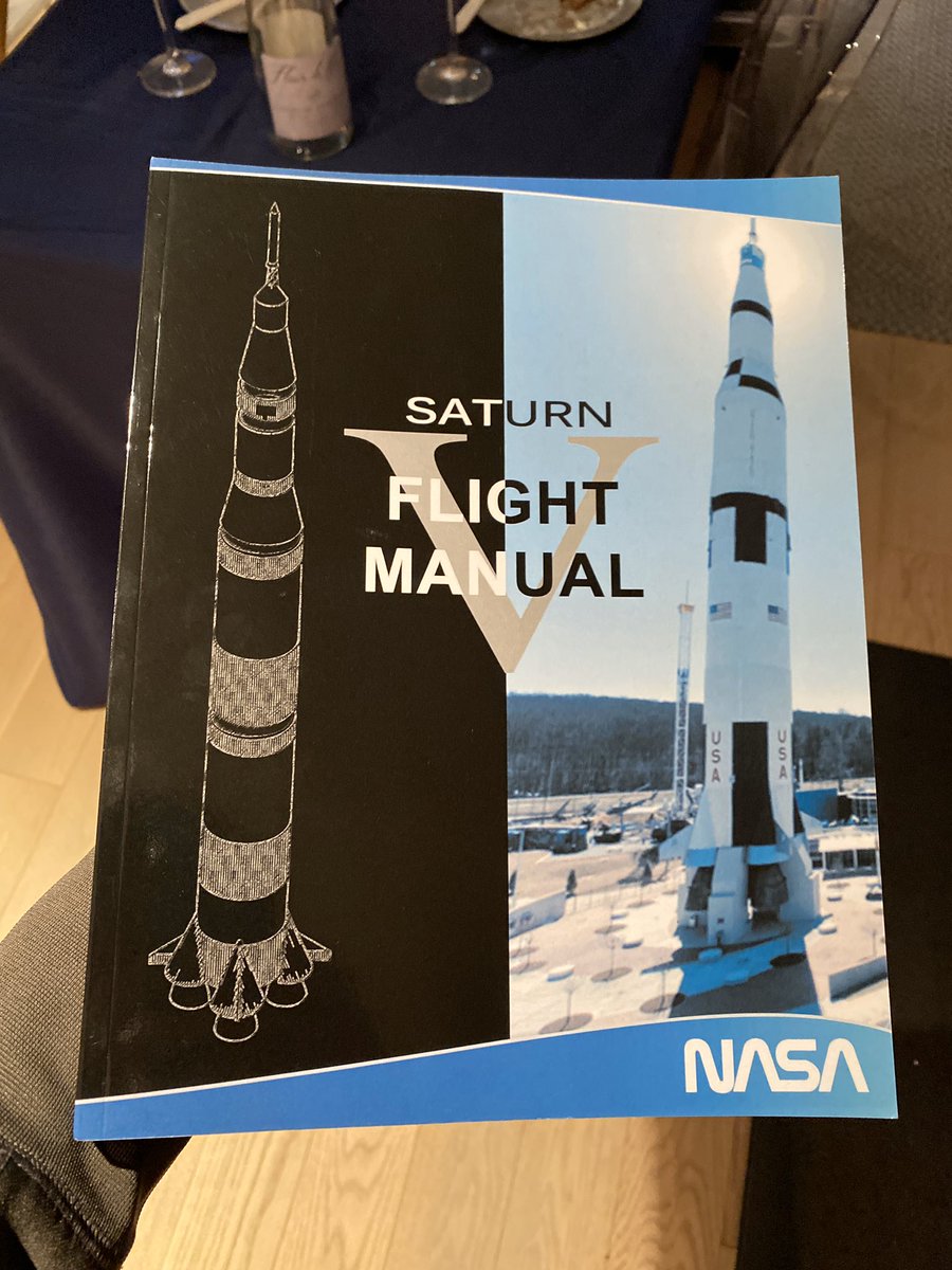 SpaceCadetsShow's tweet photo. We got our hands on a copy of the Saturn V flight manual today! No better holiday gift for a space nerd. #Apollo #lunarlander https://t.co/Mh6RnlVnhR