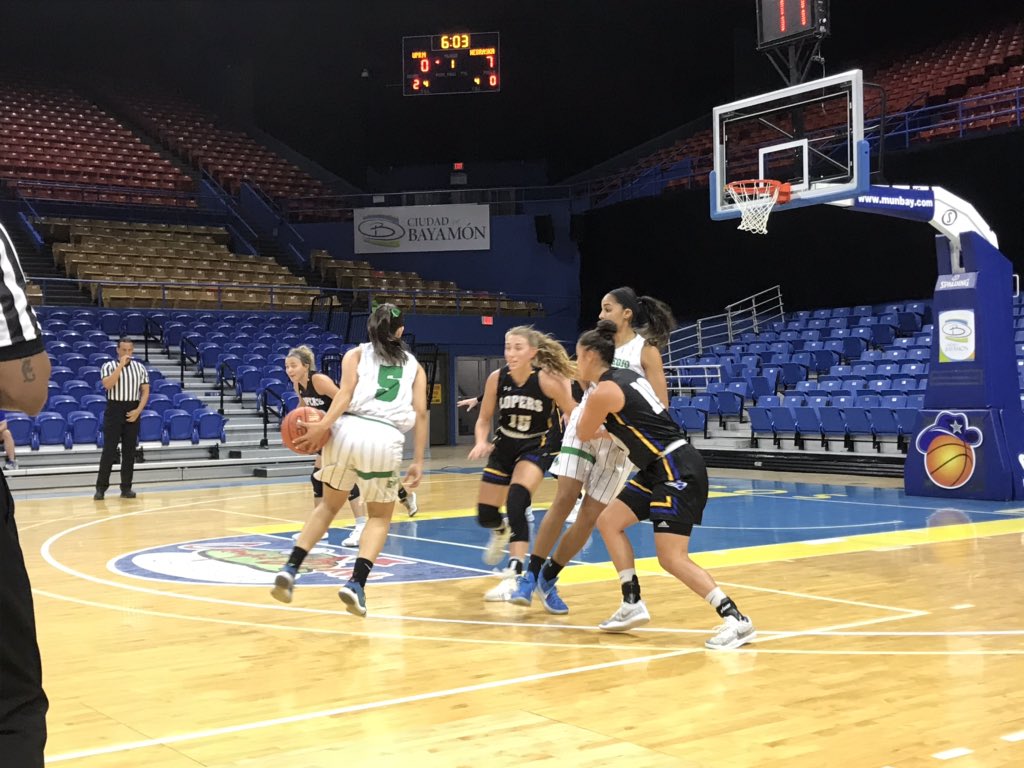 UNK_Athletics's tweet photo. Late arrival, fast start! @UNKWBB scores the first 12 points to lead PRM 27-11 after a quarter Carlson with 6, Backes & Jansa with 5 apiece #LopersInPR #PRClasico https://t.co/MM4q4k4tly