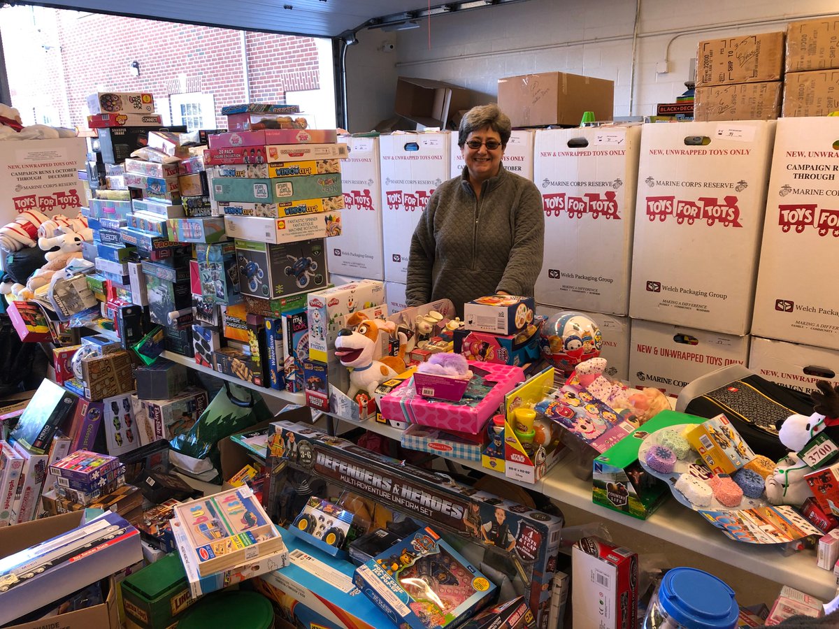 UGPD's tweet photo. @ugpd concluded our @ToysForTots_USA drive We have been blessed with tremendous support year after year, Thank You. We delivered the last of the hundreds of toys to Barb Jansons at Lower Salford Police Department. Santa might be jealous. https://t.co/QaRYcYoWoh