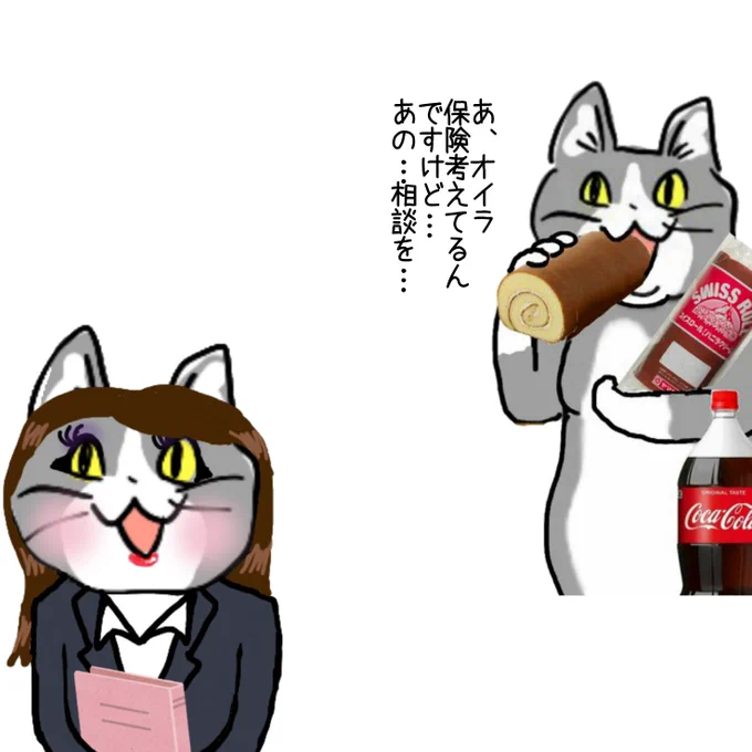 無慈悲な保険営業猫 #電話猫  #現場猫 