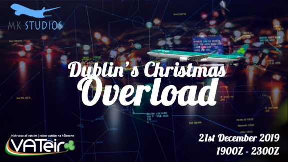 VATeir's tweet photo. 🎄Tomorrow evening from 1900z onwards, VATéir will be staffing Dublin for our Christmas Overload event!🎄
We also have presents under the tree from MKStudios! They have kindly put a copy of their DUB, LIS and TFS sceneries up for grabs! Put #MK2019 in your remarks to enter! https://t.co/x3Iizm5rBS