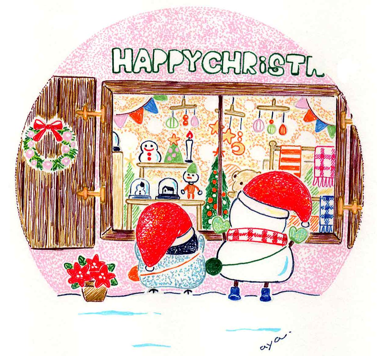 Uzivatel Aya Na Twitteru ペ サンタさんが欲しいものは何かなぁ ボールペンイラスト ボールペン画 イラスト イラストレーション クリスマス Christmas 絵本 ペンギン 雪だるま