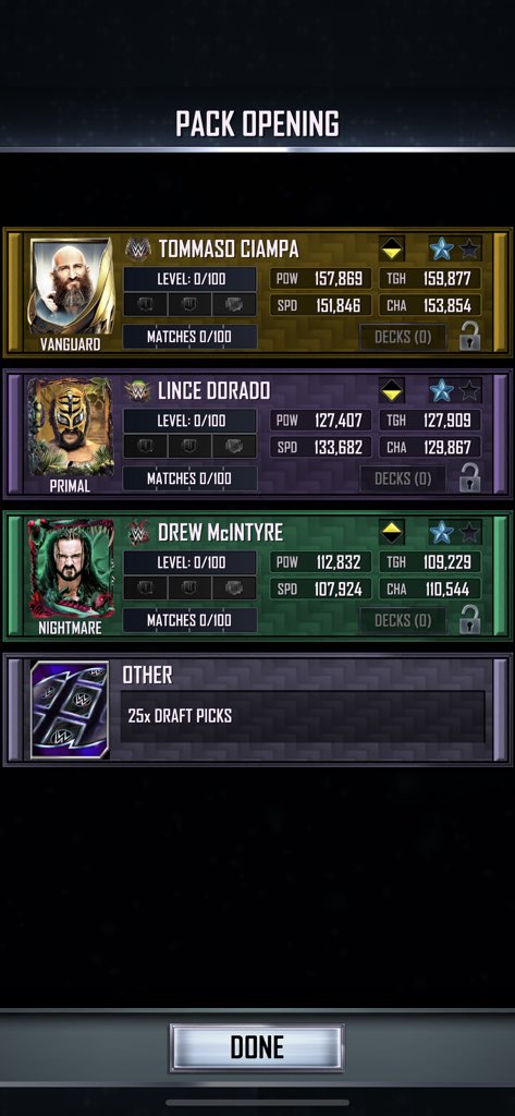 MrDynamite_26's tweet photo. 27th Tier Pull #FlashMorgan and another #kotrwin with a @NXTCiampa reward single #WWESuperCard
π€π½ππππ€π½that ends my night!!! https://t.co/shBEfrbC1y