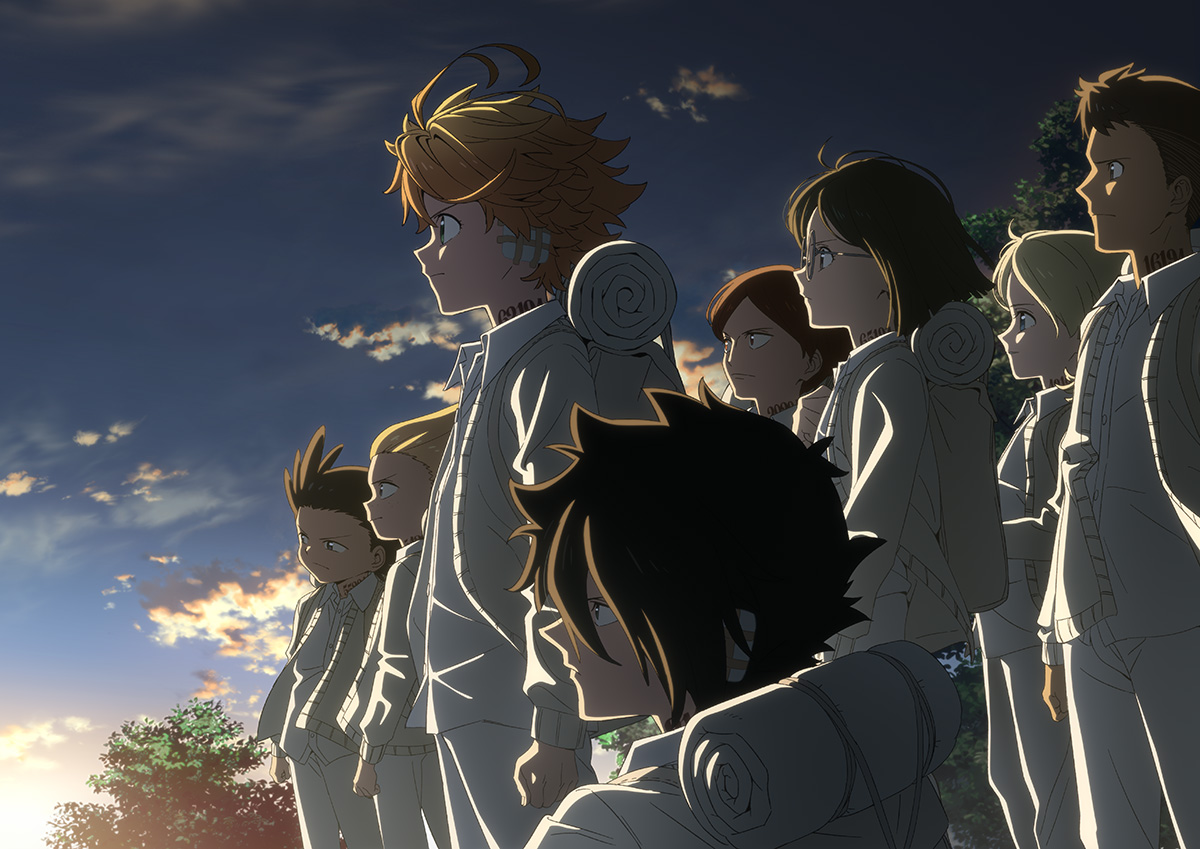 約束のネバーランド 公式 No Twitter Tvアニメ 約束のネバーランド 第2期 年10月 よりフジテレビ ノイタミナ ほかにて放送決定 さらに 年7月より第1期再放送も決定 第1期ラストシーンをイメージした描き下ろしイラストも公開いたします T