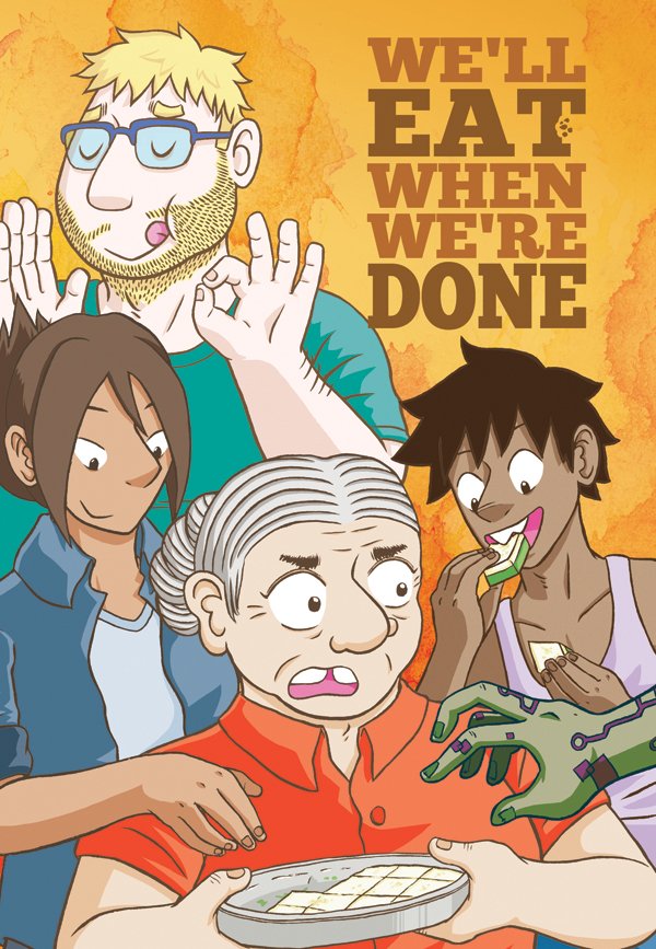Maxsterism's tweet photo. What would you do in a zombie post-apocalypse? Make chicken rice of course! A team effort with story by @davechua and art by me! We'll Eat When We're Done, going at RM35 each!
#ComicFiesta2019 #CF2019 https://t.co/iIrrag9XCT