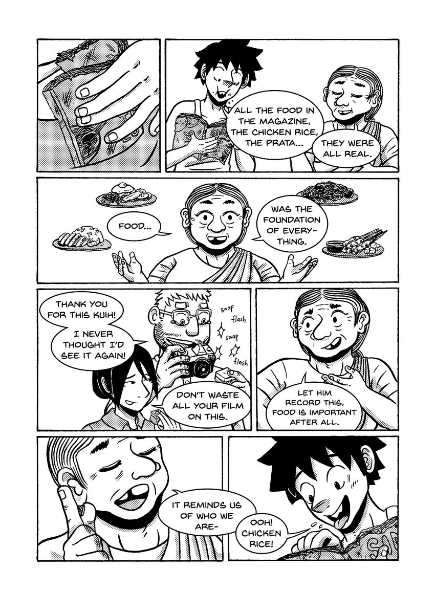 Maxsterism's tweet photo. What would you do in a zombie post-apocalypse? Make chicken rice of course! A team effort with story by @davechua and art by me! We'll Eat When We're Done, going at RM35 each!
#ComicFiesta2019 #CF2019 https://t.co/iIrrag9XCT