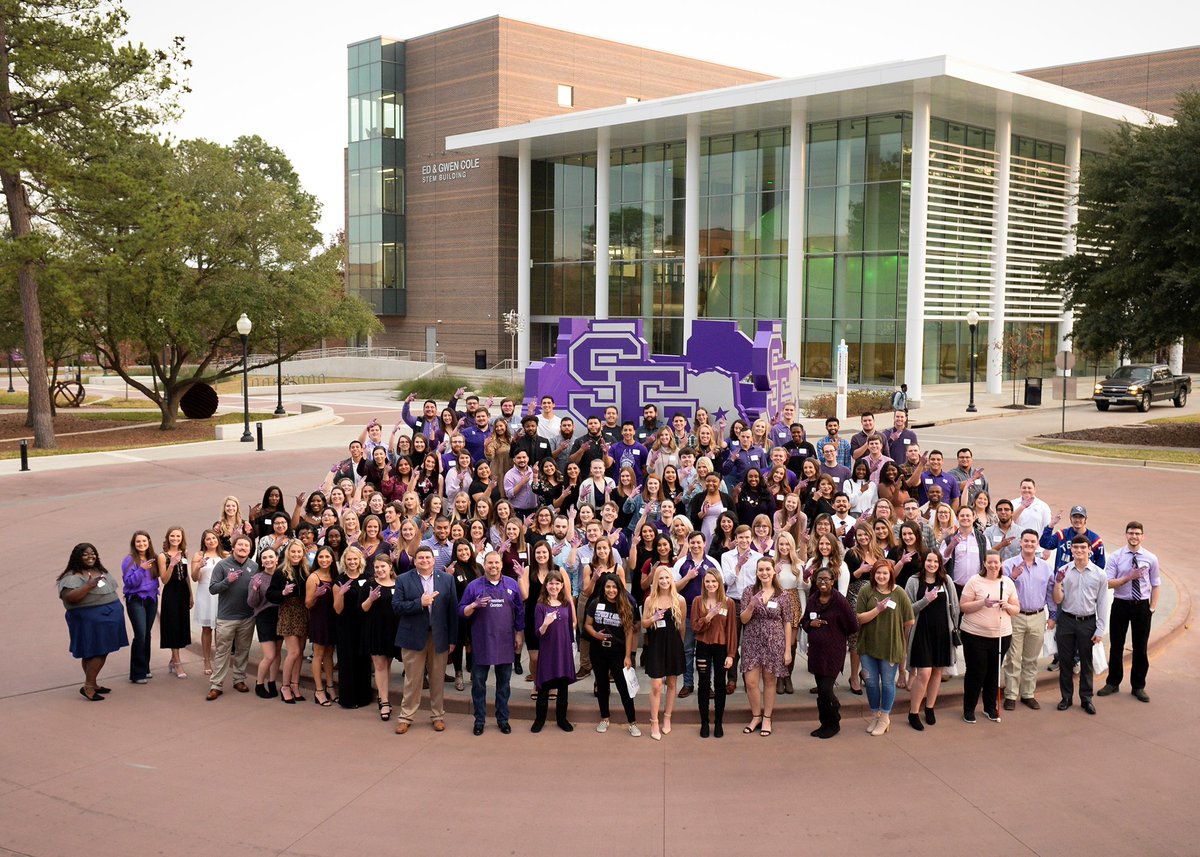 SFASU's tweet photo. From the Watermelon Bash to the Homecoming bonfire and the Big Dip ceremony to Holler @ Homer, SFA is steeped in traditions. We love holding our axes high ’neath the purple and white! 

#20ThingsFor2020 https://t.co/dBKJt3iEaq