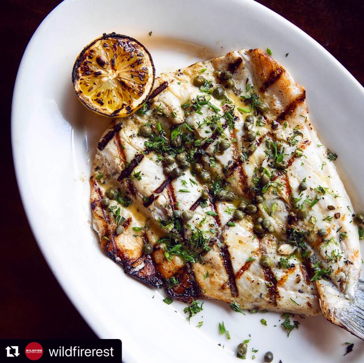 ❗️New Partner Alert❗️ #Repost <a href="/WildfireRest/">Wildfire Restaurant</a> Chicago
・・・
A light &amp; delicious way to start your week. Enjoy our Simply Grilled Branzino with lemon, herbs and capers.