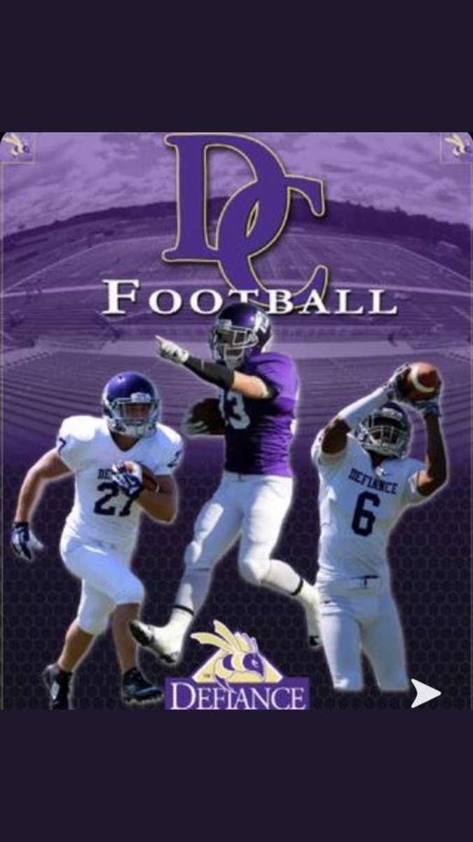BraydenBarker6's tweet photo. Blessed to receive another and official offer from Defiance College. 🐝💜 
@C4_Sports_  @NHSPatsFB @TristanYeomans  @DCoverage17 @coach_shank05 @BigFaceSportss https://t.co/etv6r5YiHG