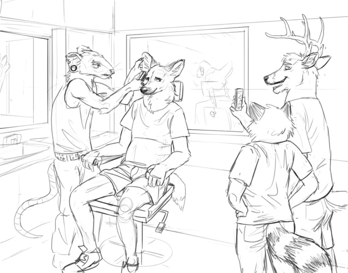 Adrian getting his ears pierced, circa whenever he and his friends were still in high school. [Old] 