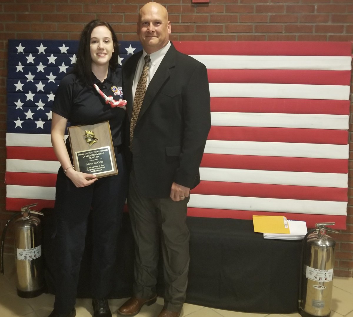 JeanahCady's tweet photo. What an incredible moment! This amazing lady graduated from the 1st @LewisvilleISD and @NCTCFireAcademy dual credit Fire Academy program! AND she received the Leadership Award for her class! Proud doesnt cover it! #futurefirefighter @TimE_Baxter @TheColonyHS @LewisvilleHS https://t.co/dVhZ2NUkCn