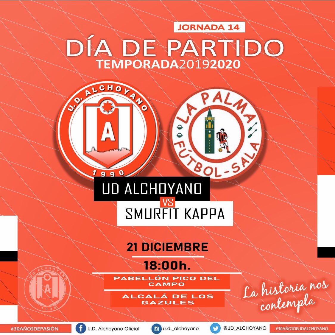 UD_ALCHOYANO's tweet photo. LIGA |
🏆 Jornada 14, Grupo 17, Tercera División Fútbol Sala:
🗓 Sábado 21 / Diciembre / 2019
⏰ 18:00h.
⚽️ #UDAlchoyano 🆚 #CDLaPalmaFS
📍🏟 Pabellón Pico del Campo
#LaHistoriaNosContempla
#30AñosDePasión
#UDAlchoyano https://t.co/LoVmYALn9z