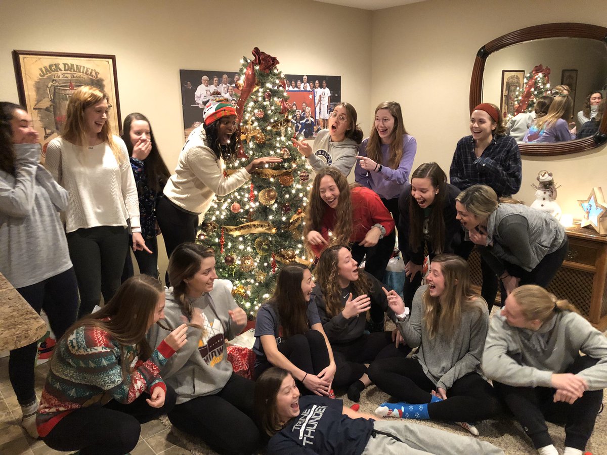 TrineWBB's tweet photo. Celebrating the Holiday season as a team these past couple nights with Ginger bread house building and the annual Christmas party gift exchange ❄️☃️🎁  
Couldn’t get all the houses but here are some of the more “creative” houses #TWBB https://t.co/e62Co9w4Ec