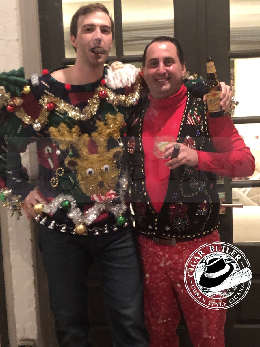 TheCigarRoller's tweet photo. Cigars and ugly sweaters are always in style. #friday #Xmas #cigarroller #logo #cigars #golf #cigarlife #dallas #cuba #cigaraficionado #fortworth #texas #handmade #corporateevents #cigar #bachelor #privateparty #botl  #cigarlounge #corporate #weddings https://t.co/gt6UpDgkUv