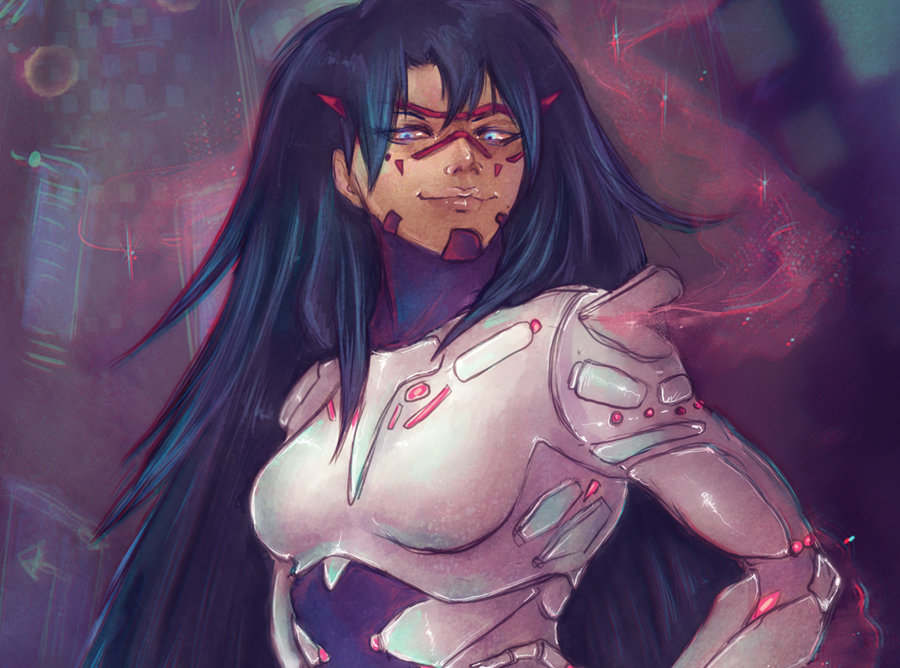 beluageist's tweet photo. preview of my piece for @ZineCode , a BNHA cyberpunk zine! it's been an amazing experience so far <3 https://t.co/OqXThh7nua