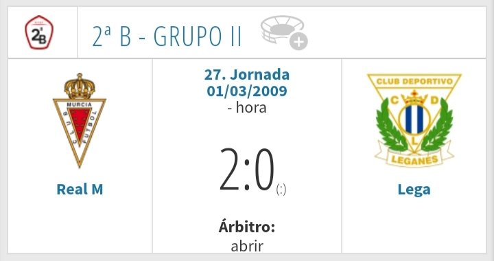 benmurc80's tweet photo. @realmurciacfsad @CDLeganes La última vez que el Real Murcia se ha enfrentado al Leganés, ha sido el Real Murcia B, hace 10 años. REAL MURCIA B (Imperial) 2 - LEGANÉS 0 . Estadio Sánchez Cánovas (2009. Molina de Segura) . https://t.co/BthPS6q6px