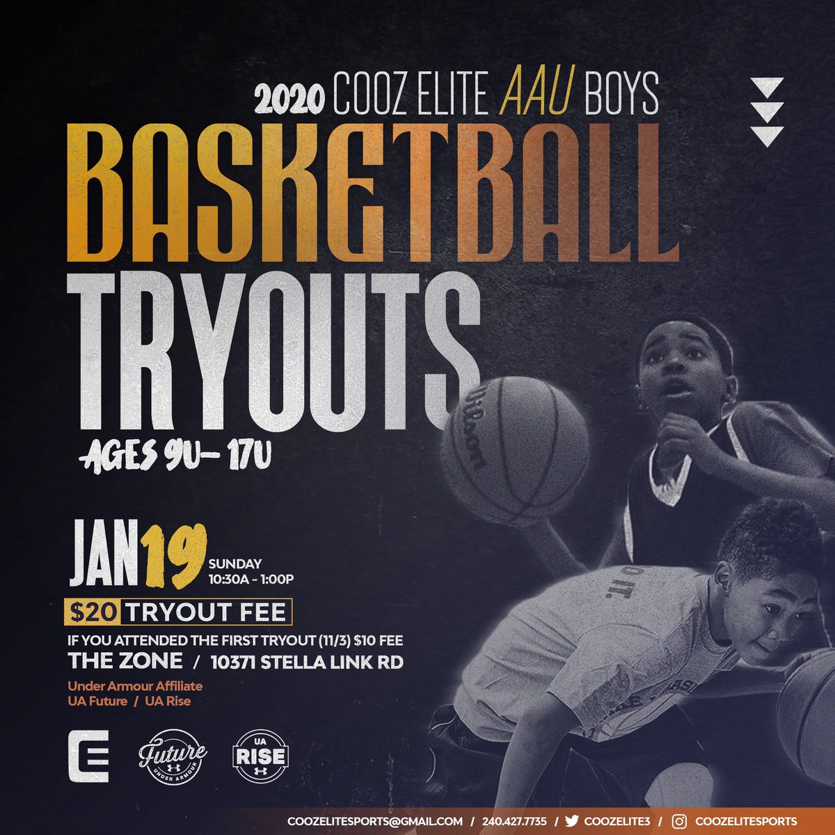 🗣JANUARY 19th, 2020 COOZ ELITE 9U-17U BOYS 2020 SEASON 🏀 TRYOUTS.... COME AND JOIN THE COOZ FAMILY AS WE PREPARE FOR ANOTHER HEAD TURNING SPRING/SUMMER... #AAU #BAsketball #COOZELITE #COOZReloaded #Houston #Boysbasketball #AAUBasketball  #UARise #UAFuture