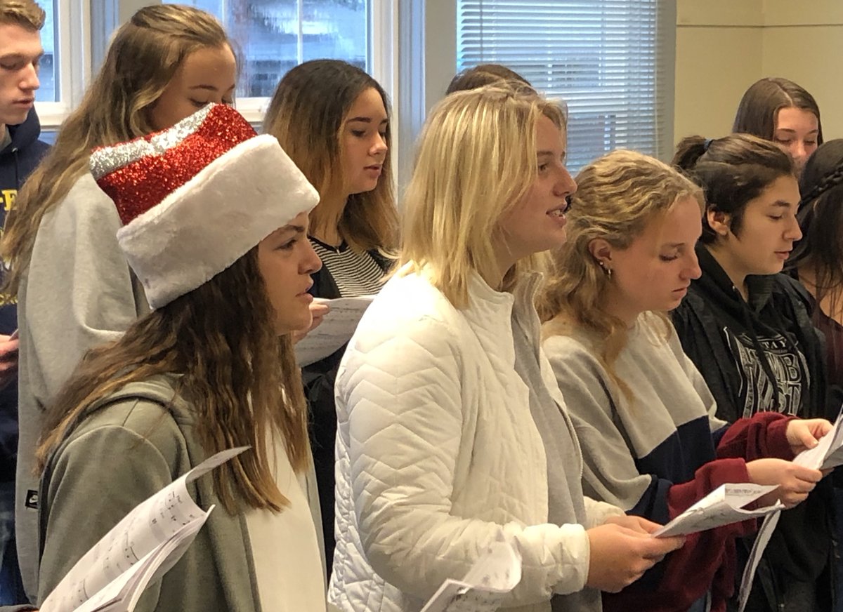 b_eschools's tweet photo. B-EHS Choir serenading the District Office today. Amazing! #TalentedTigers #WeAreBE https://t.co/9NPxPPPSox