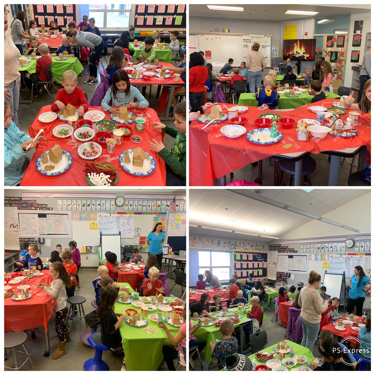 BaumgartnerRCSD's tweet image. Wonderful time of the year. Making gingerbread houses and snowball toss game. @RCSDOrchard #RCSDChampions #rcsdk8