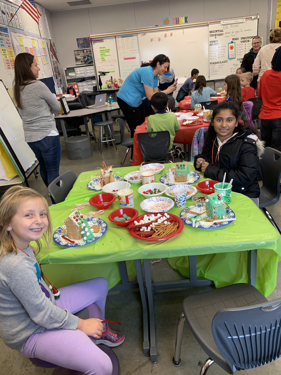 BaumgartnerRCSD's tweet image. Wonderful time of the year. Making gingerbread houses and snowball toss game. @RCSDOrchard #RCSDChampions #rcsdk8