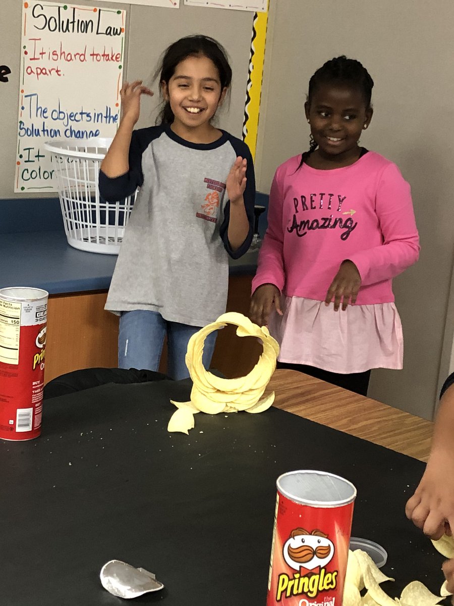 Sharp_Science's tweet photo. My students had a great time with there STEM challenge. #kindnessisourcompass #RobisonES #pringles https://t.co/ISO2BeXXk4